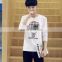 Peijiaxin Fashion Design Cartoon Song Joong-ki Print Plain Long Sleeves Cotton T-shirt