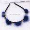 Fashion design girl fur hair hoop for lady decoration hand made fur headband