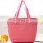 Linen Material Handle Women Lunch Cooler Bag Shopping Cooler Bag