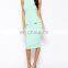 CHEFON Funnel neck long tight dresses
