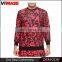 Man Fashion Red Jumper Sweatershirt High Quality Custom Sublimation Printed