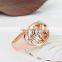 Engagement Women Rings Jewelry Gold Color Fashion White AAA CZ Cubic Zirconia Leaves Ring For Female Wedding Gift