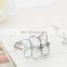 Enamel Leafs Genuine Austrian Crystals Rings For Women Anel Aneis Rose Gold Plated Fashion Jewelry Bague Wholesales