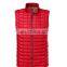 waterproof cover wine red duck down vest for woman