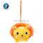 Promotion Gift Custom LOGO Cute Big Eyes 10cm Mini Stuffed Animal Soft Plush Lion Keychain