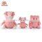 China Supply High Quality Lovely Plush Pet Toy Pink Stuffed Pig Pet Toy For Baby