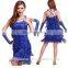BestDance OEM sexy women ballroom latin competition dress red/dark blue/black