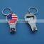 German And USA Country Flag Logo Printed Nail Clipper With Bottle Opener