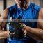 Power Wristwrap Weightlifting Gloves Stretch Back Mesh and Leather Palm Sport Gym Workout Half Finger Fitness Gym Sports Gloves