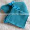 Turquoise mini velvet or velour bag for packing jewelry necklaces earrings