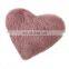 Heart Shape Plush Cushion Cover solid velvet throw pillow cover