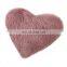 Heart Shape Plush Cushion Cover solid velvet throw pillow cover