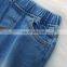Plain Color off Shoulder Top With Denim Pants 2pcs Lovely Baby Girl Suit