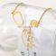 Female Stainless Steel Jewelry Custom Name Necklace Women Clavicular chain 3colors boutique necklaces