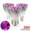 Cheapest  28W Full  Spectrum  E14 GU10 Mini LED Indoor plant grow Lamp