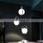 Transparent glass chandelier E27 lamp with metal+glass for home decorating