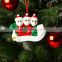 2020 new design DIY family name Blessing Resin Snowman Christmas Tree Hanging santa Christmas Ornament