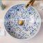 Art Jingdezhen Blue And White Porcelain Sink For Bathroom