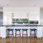 Ready Assemble US White Lacquer Kitchen Cabinets LED Kitchen High Gloss