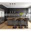 Solid wood kitchen furniture Black matte kitchen cabinets with kitchen island