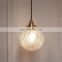 Modern Glass Ball Pendant Light Decor Retro Smoke Glass Lamp LED Hanging Lights for Home Living Room