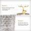 Small Home Decorative Golden Deer Metal Lid Glass Candy Jar