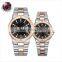 Best Valentines Gift Luxury Blue Dial Steel Band Steel Case Japan Quartz Lover Watch Pair Watch