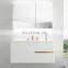 Morden Bathroom Vanities Cabinets Bathroom Sinks Cabinet Set With LED Mirror White Wood
