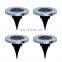 Smart Lawn Patio Led Stainless Steel Solar Powered Disk Ground Light Outdoor Solar Garden Light