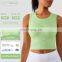Ribbed Semi Fixed Cups Sports Bras Women Hot Sales High Impact Yoga Crop Tank Tops