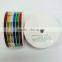 5mm*4m*6 Rolls Metallic Ribbon on white Plastic Stoll for Christmas Decorative Gift Wrapping