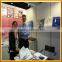 Turkish customer visit our hongkong Exhibition for polyester electric blanket with CE,ROHS certification