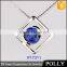 China jewelry AAAA zircon pendant necklace silver Fashion Jewelry