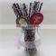 Paper Drinking Straws With Inset Card For Parties