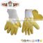 FTSAFETY Green Wrinkle latex coated on palm Jersey lining glove with knit wrist for working