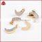 New sparkly druzy crescent moon pendants gold plated double loops druzy agate half moon pendants