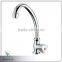 Polished chrome goose neck single handle single cold saving water kitchen faucet 1013