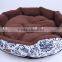 Blue Flora Winter Thick Canvas Pet Bed