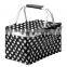 Insulated folding cooler picnic basket bag