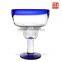 Hot Sale Hand Blown Unique Red Rim Mexican Big Juice Glass