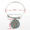 Extendible wire bracelet with pave circle inspirational engraved disc