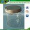 Transparent plastic PET empty honey jar with metal cap