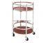 stainless steel round wine service liquor trolley for hotel air restaurant saloon bar lobby