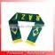 Brazil Scarf,150*18cm Football Scarf,world Cup Scarves for Promotion