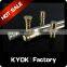 KYOK China made curtain poles accessories ,Polished brass double curtain rods 28mm
