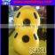 XIXI inflatable donut swim ring,yellow PVC inflatable water tube