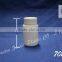 White HDPE plastic medicine bottle supplier, bottom round pill bottle with screw cap,Plastic Pill Bottles