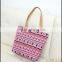 2014 new handbag Korean casual bag horizontal striped canvas bag type all-match shoulder bags wholesale