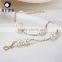 expensive bangle Women Elegant sea Pearl Costume Bracelet with gold chain fine body jewelry