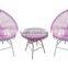 colorful outdoor PE rattan bar chair & table